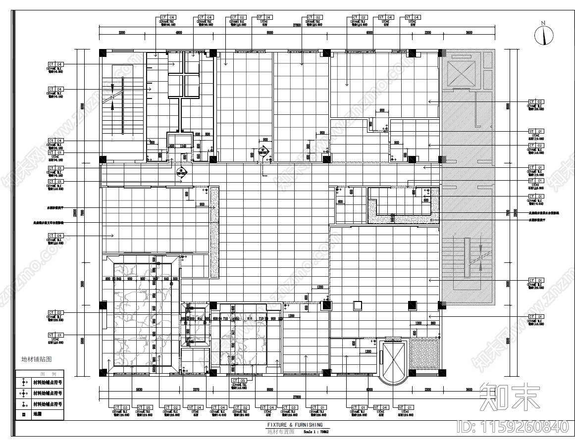 酒店办公室cad施工图下载【ID:1159260840】