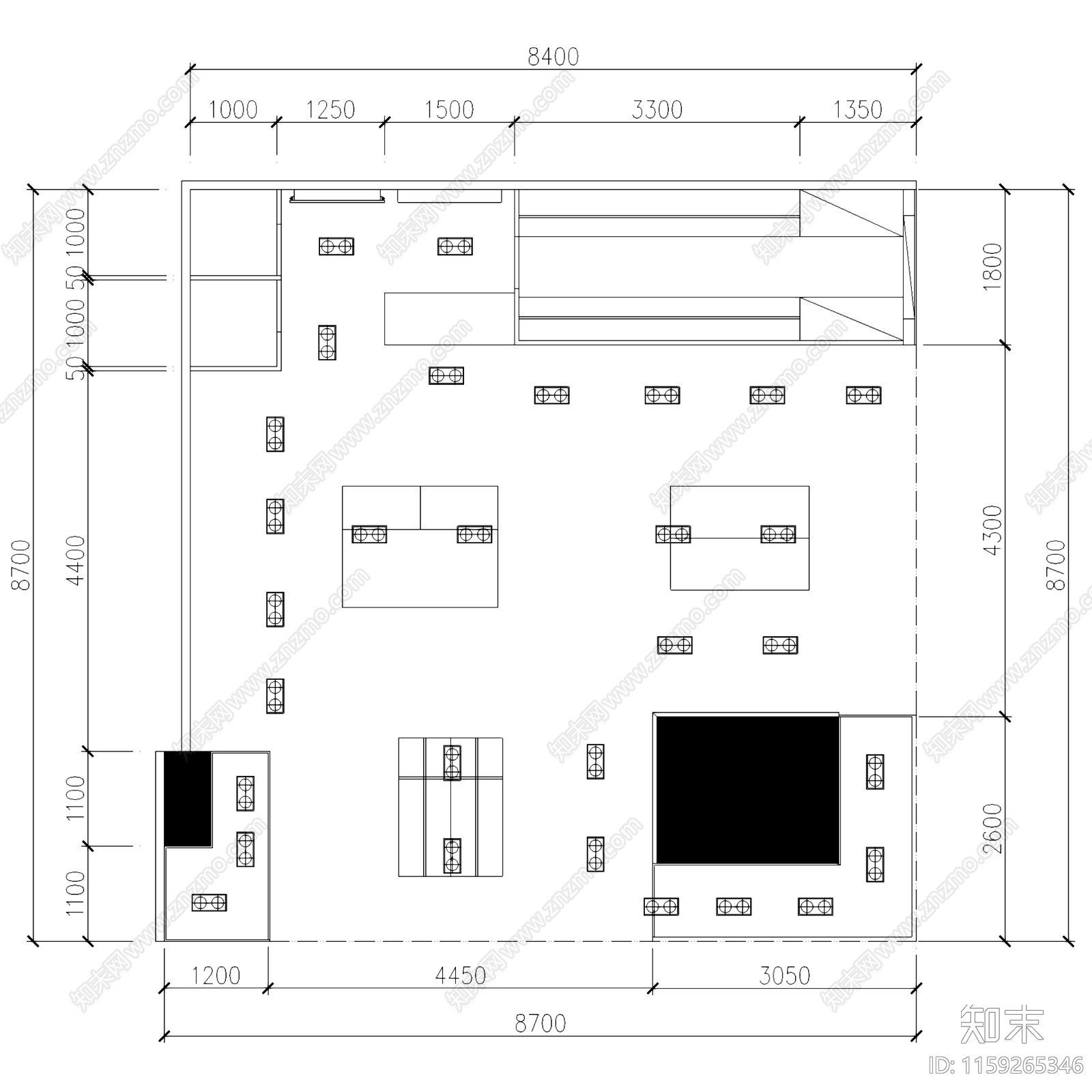 现代MondialAtelier蒙迪爱尔服装店室内工装cad施工图下载【ID:1159265346】