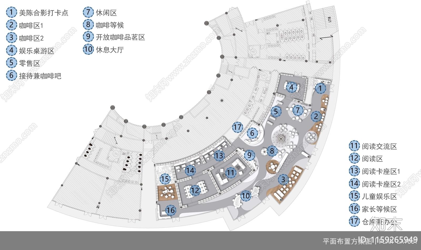 书店cad施工图下载【ID:1159265949】