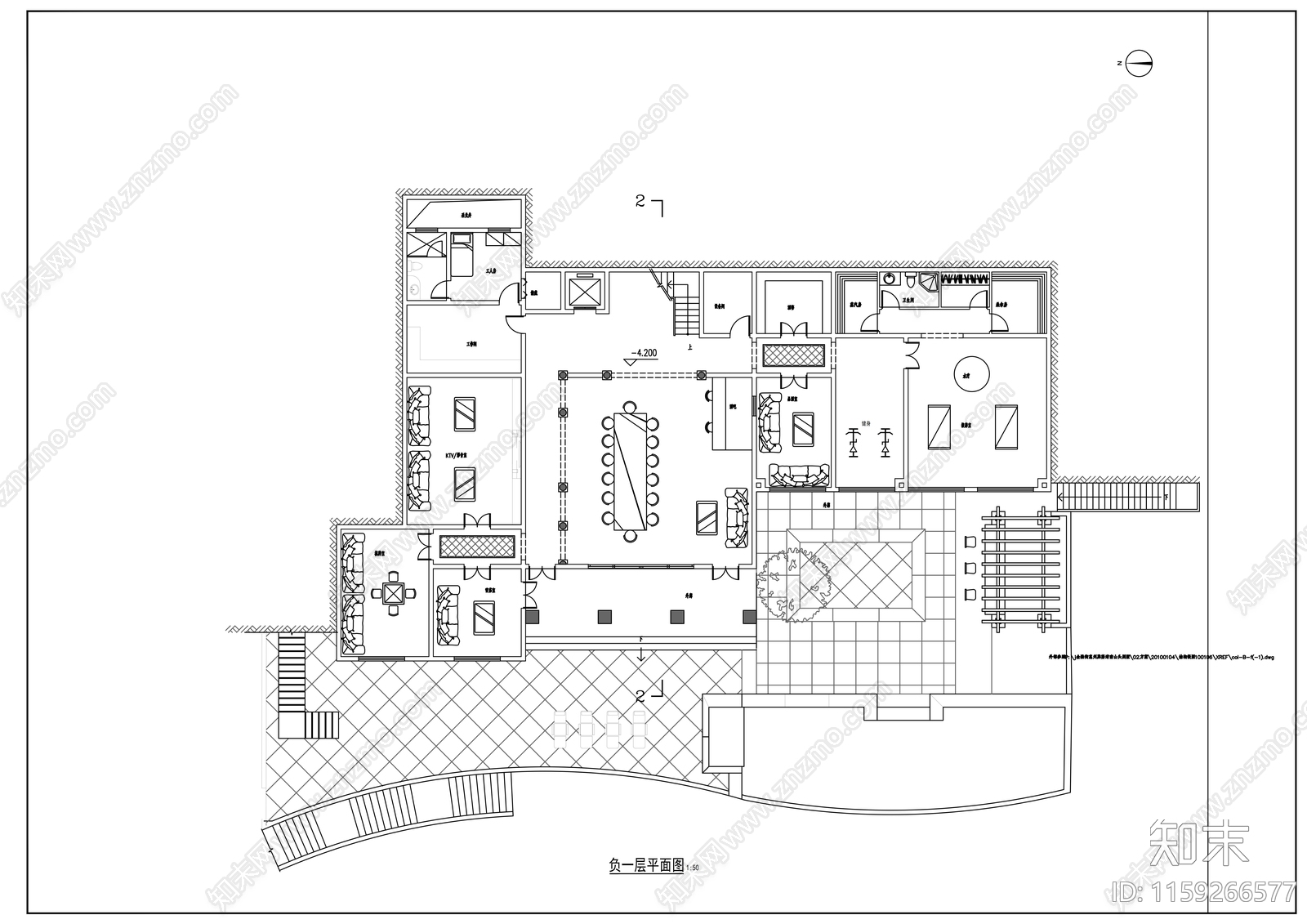 地中海独栋别墅cad施工图下载【ID:1159266577】