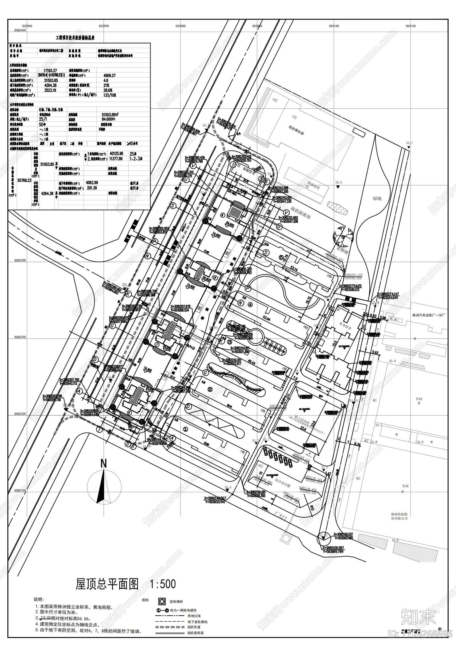 住宅楼建筑cad施工图下载【ID:1159266696】