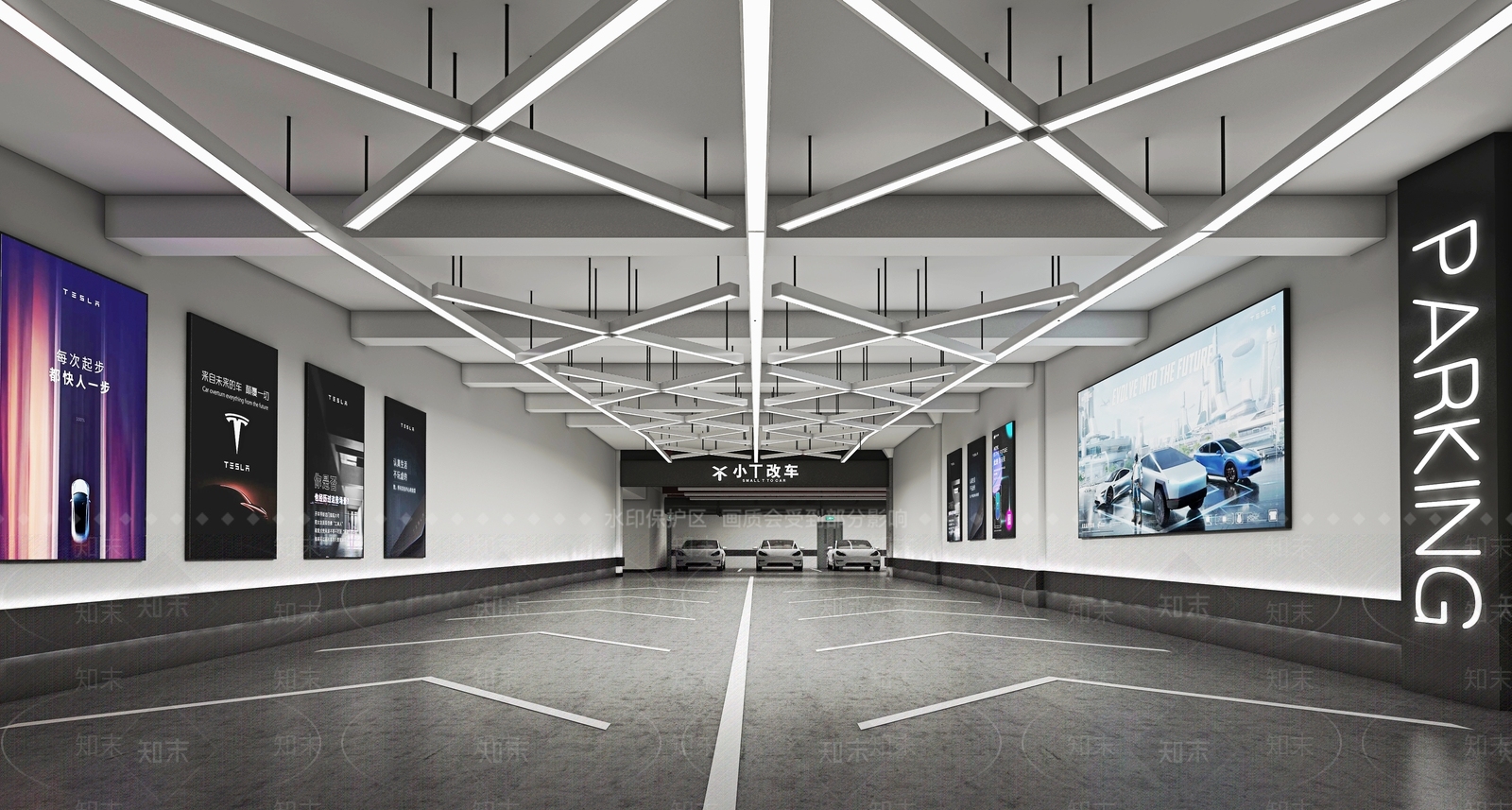 工业风汽车修理店3D模型下载【ID:1159267180】