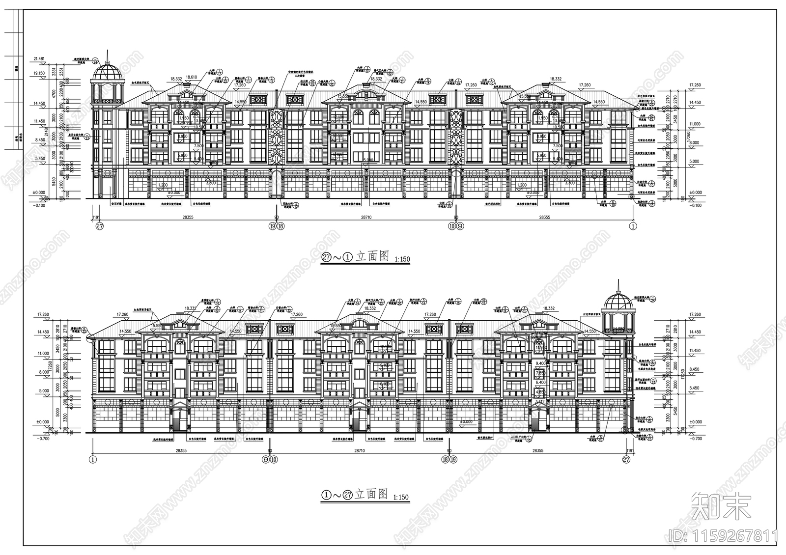 花园西区住宅建筑cad施工图下载【ID:1159267811】