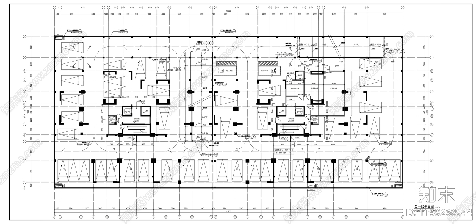 十九层商住楼建筑cad施工图下载【ID:1159268944】