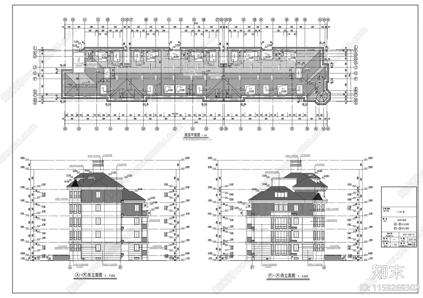 五层住宅楼建筑cad施工图下载【ID:1159269302】