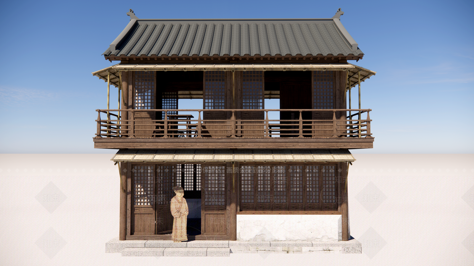 古建筑SU模型精品下载_SketchUp模型_知末网