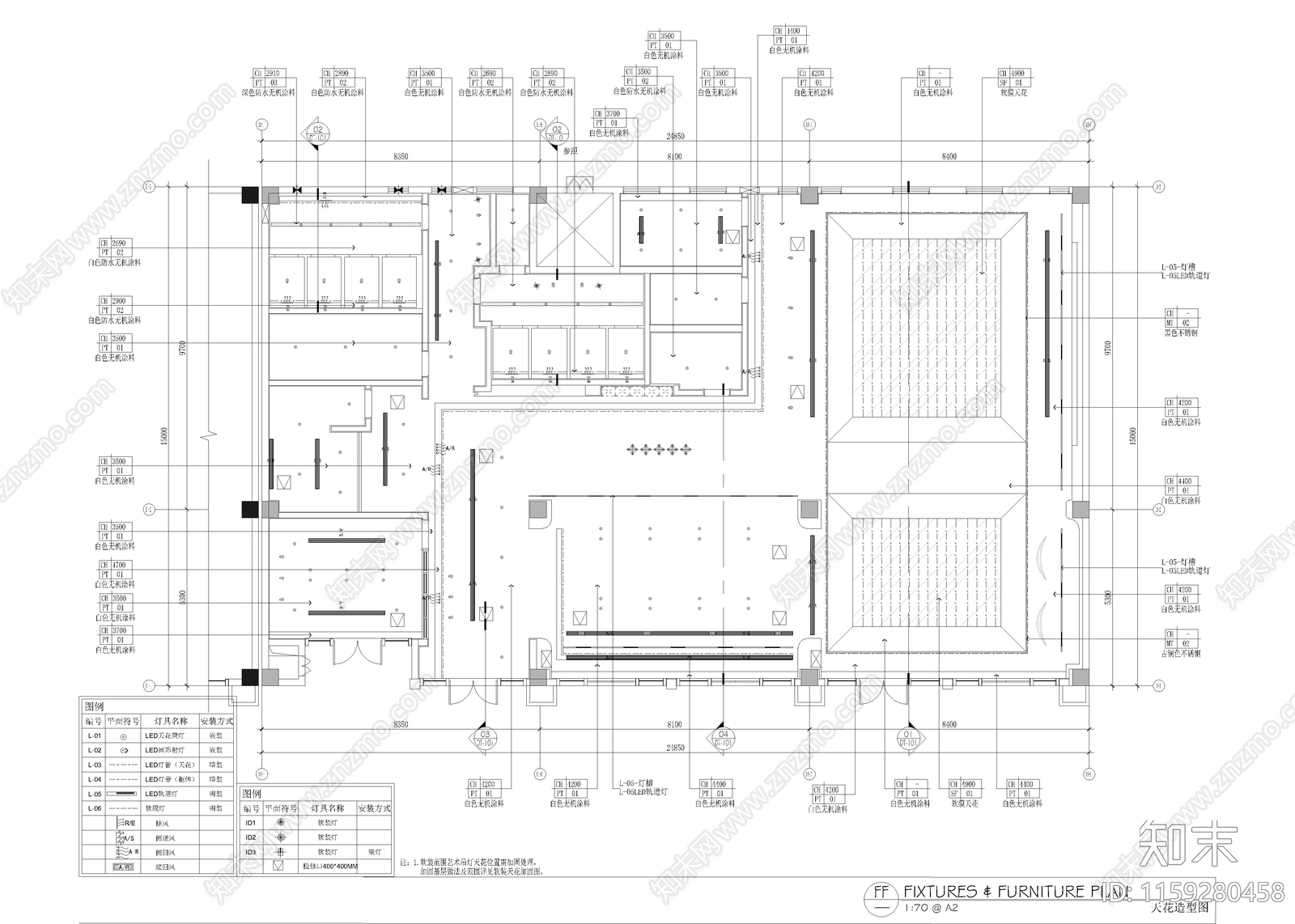 400㎡售楼处cad施工图下载【ID:1159280458】