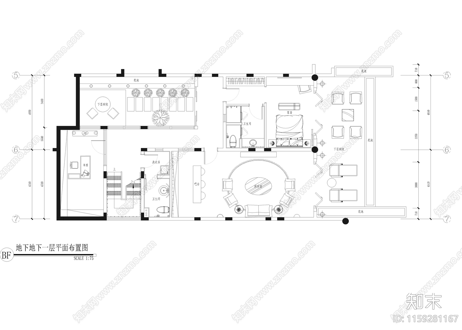 660㎡民宿cad施工图下载【ID:1159281167】