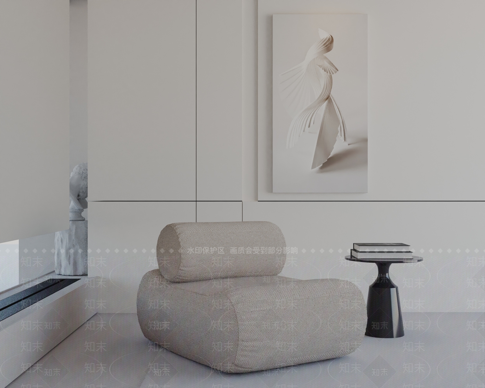 现代简约休闲椅3D模型下载【ID:1159284238】
