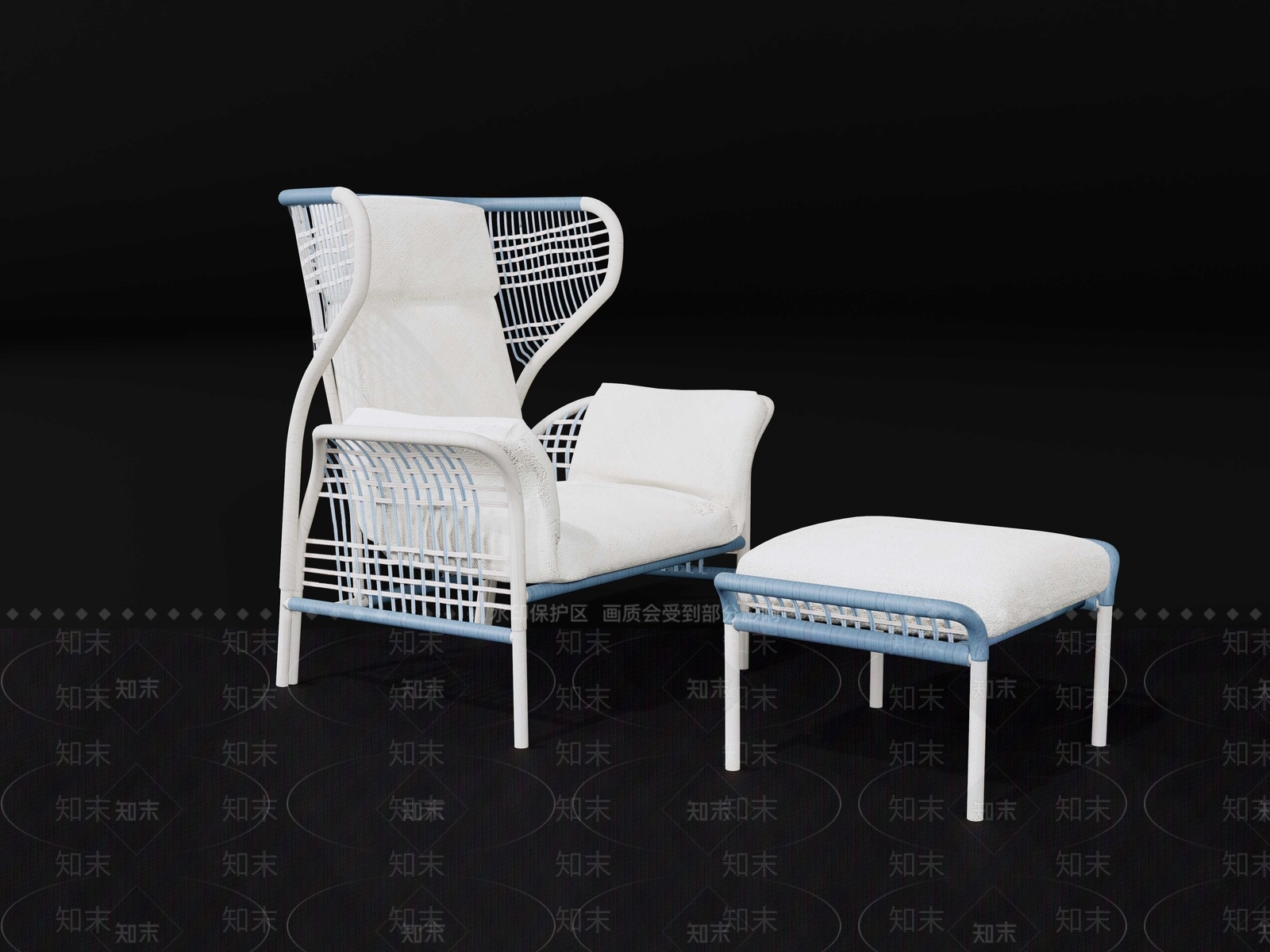 现代休闲藤椅SU模型下载【ID:1159294524】