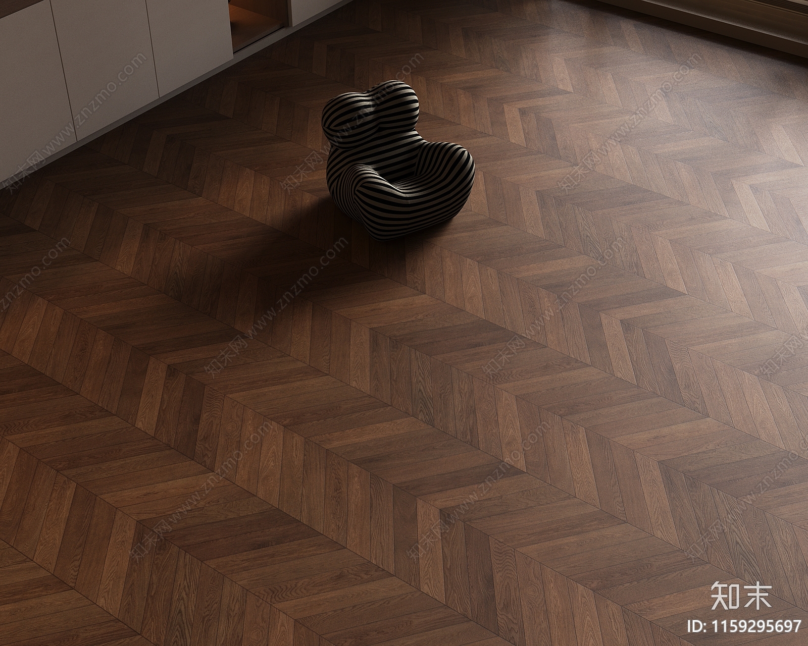 中古风人字拼木地板3D模型下载【ID:1159295697】
