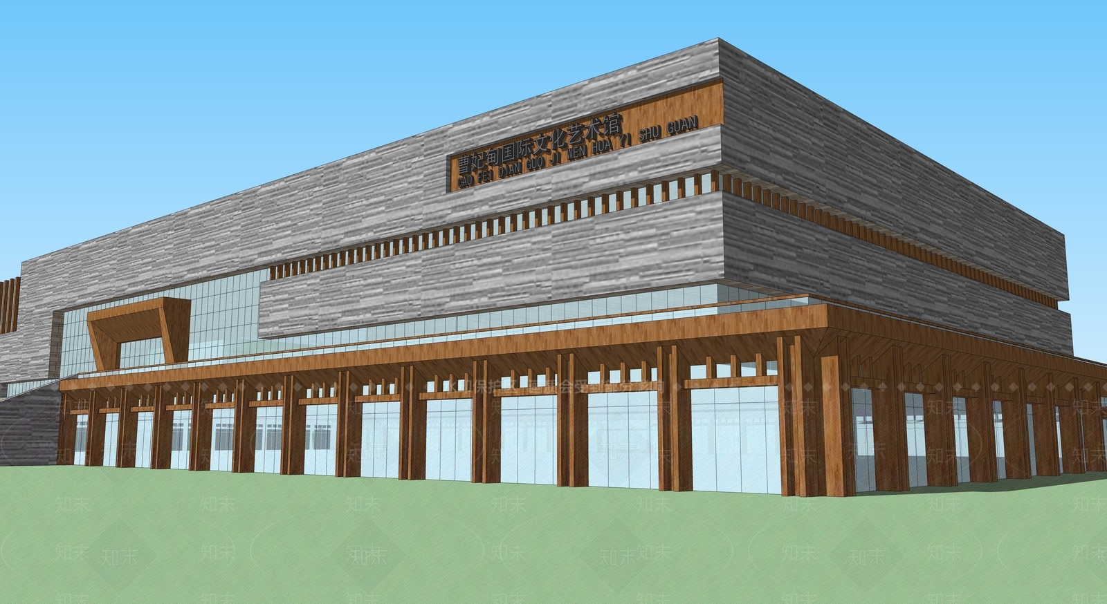 现代文化艺术馆SU模型下载【ID:1159296930】