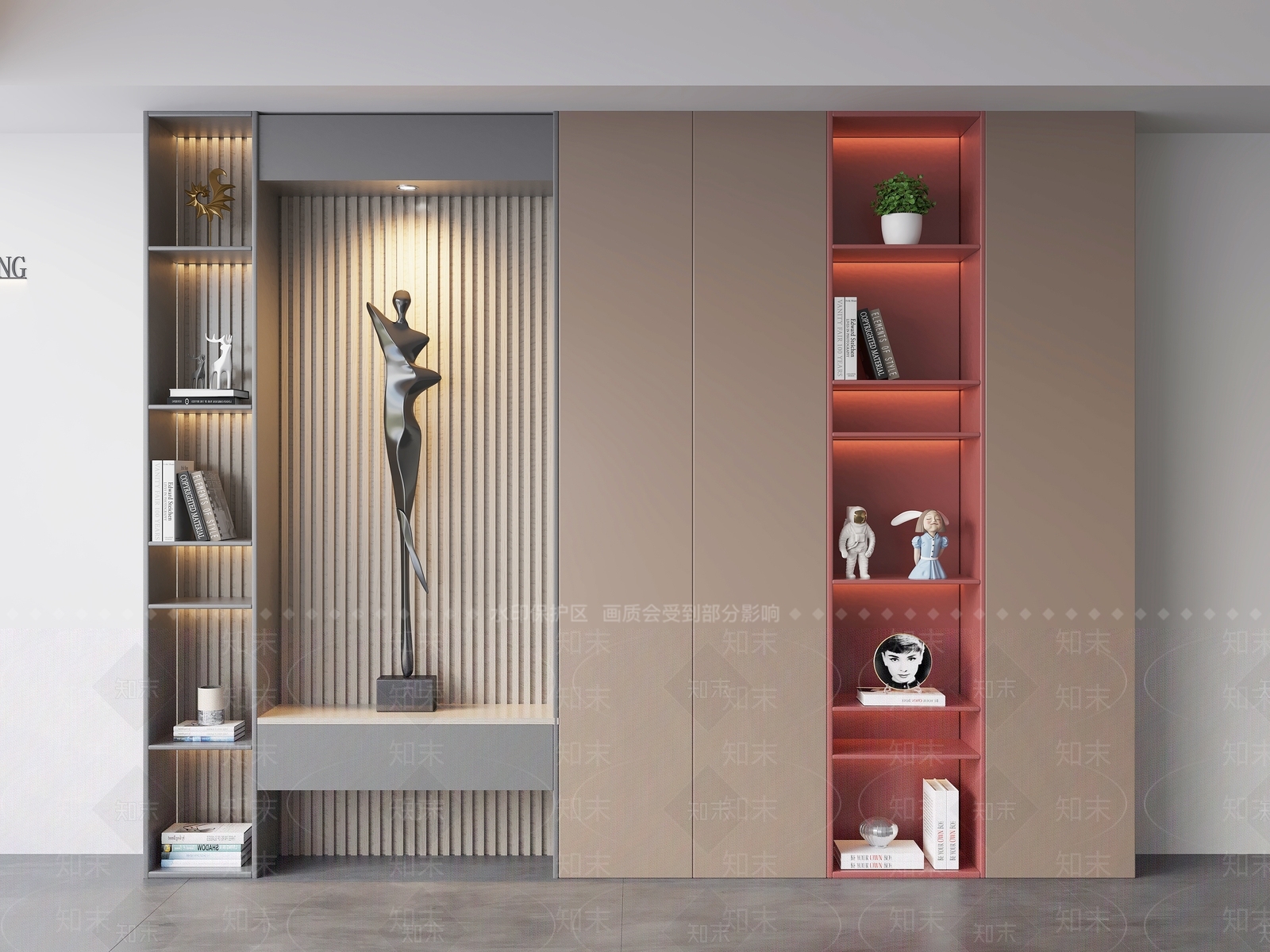 现代鞋柜3D模型下载【ID:1159297628】