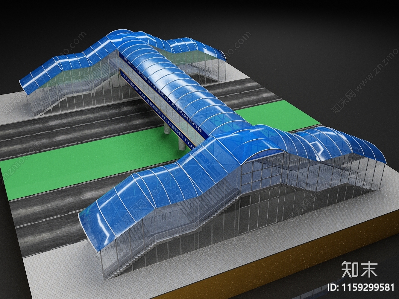 人行天桥3D模型下载【ID:1159299581】