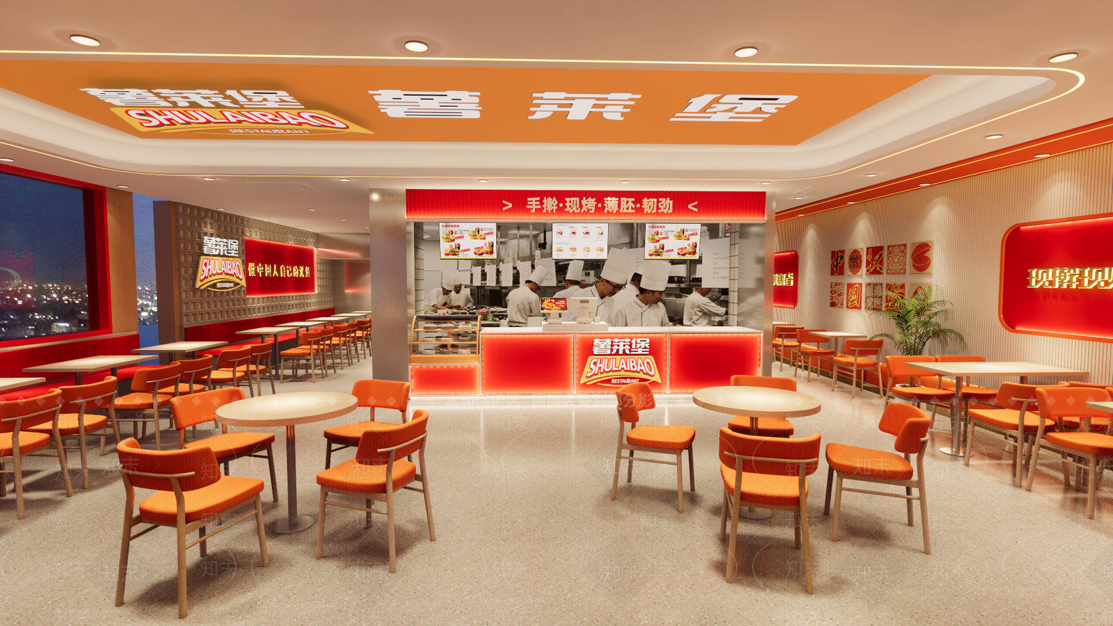 现代汉堡店小吃店SU模型下载【ID:1161943740】