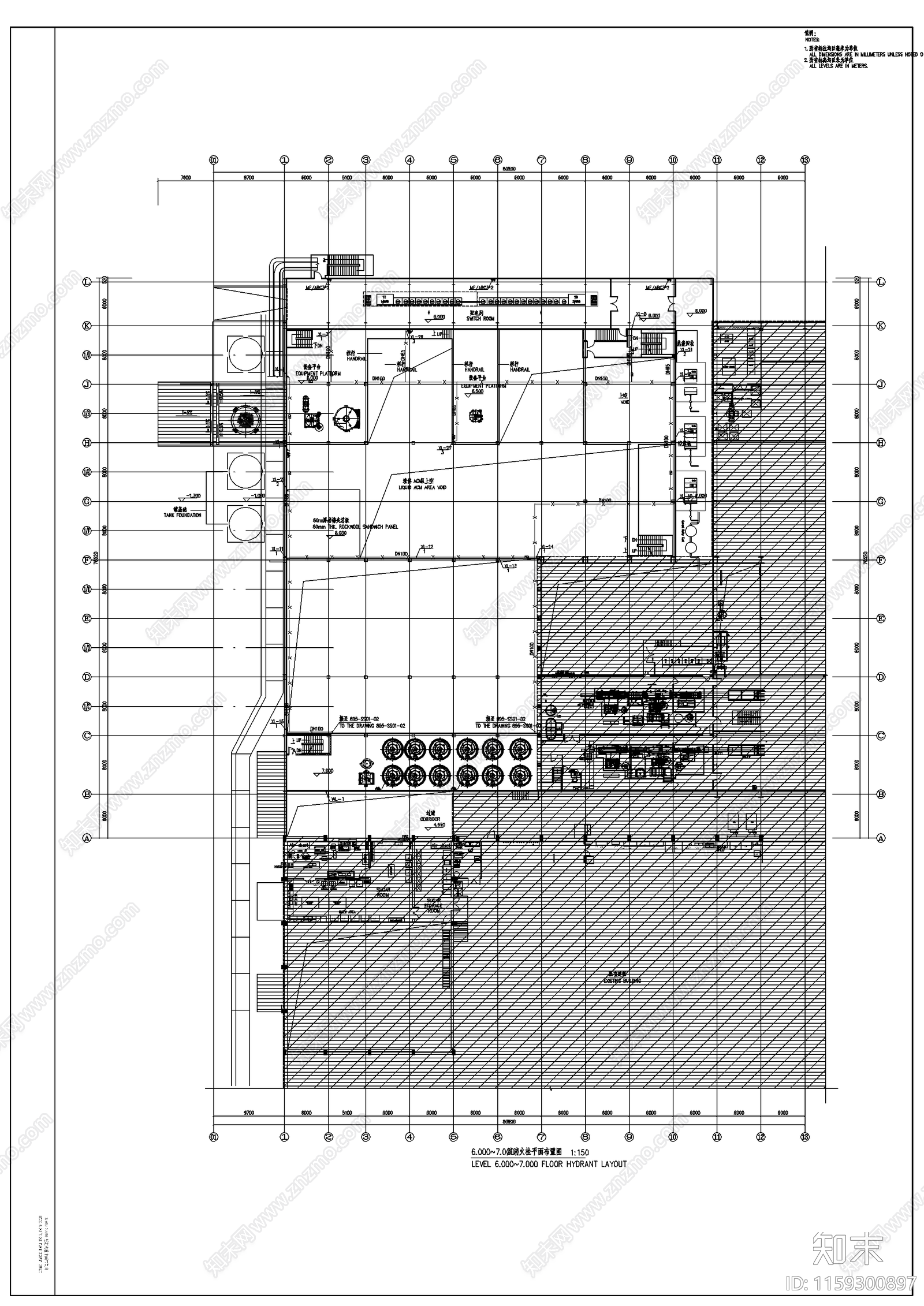 食品公司厂房给排水设计cad施工图下载【ID:1159300897】