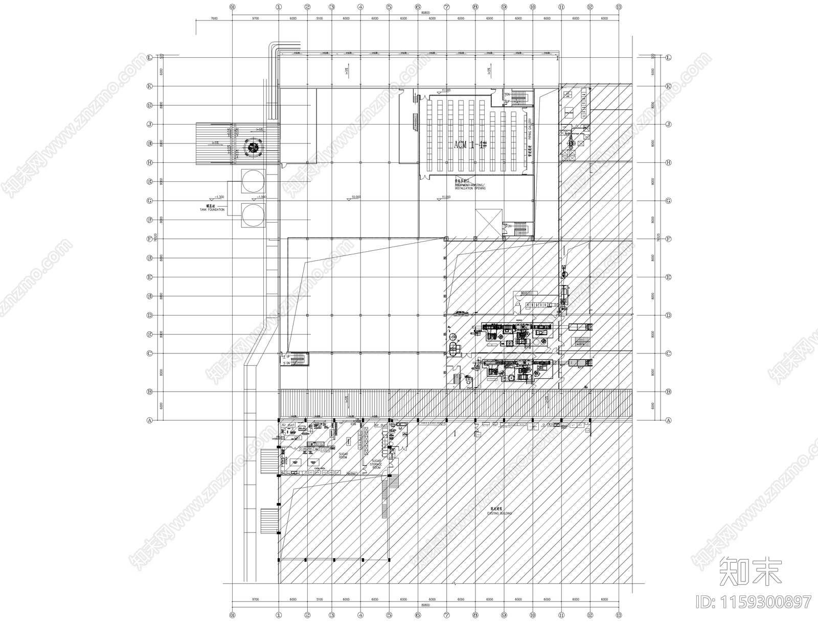 食品公司厂房给排水设计cad施工图下载【ID:1159300897】