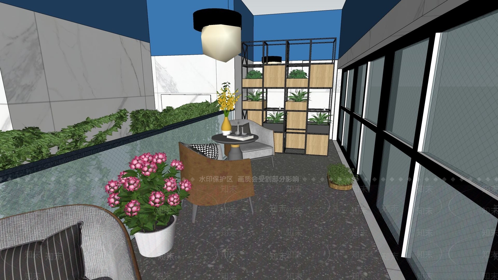 现代眼镜店SU模型下载【ID:1159307112】