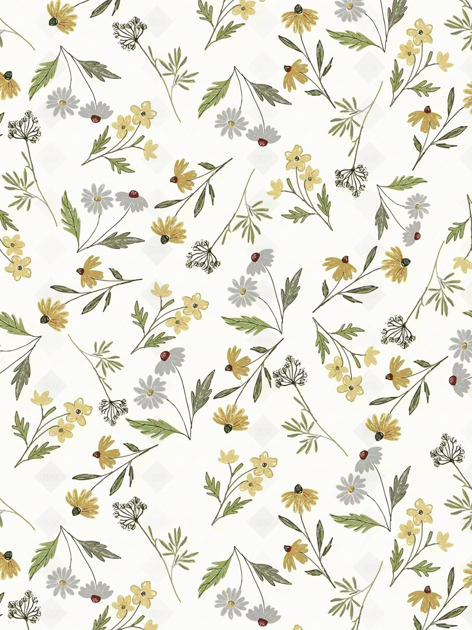 碎花田园风贴图下载【ID:1159311715】