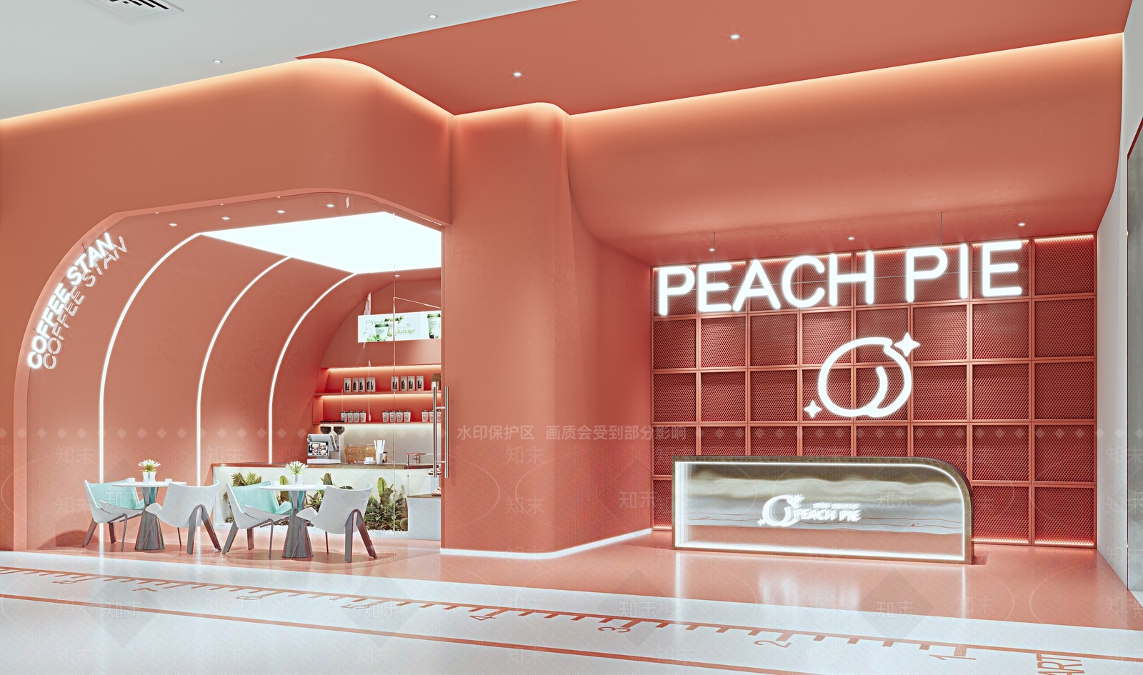 现代奶茶店3D模型下载【ID:1159316240】