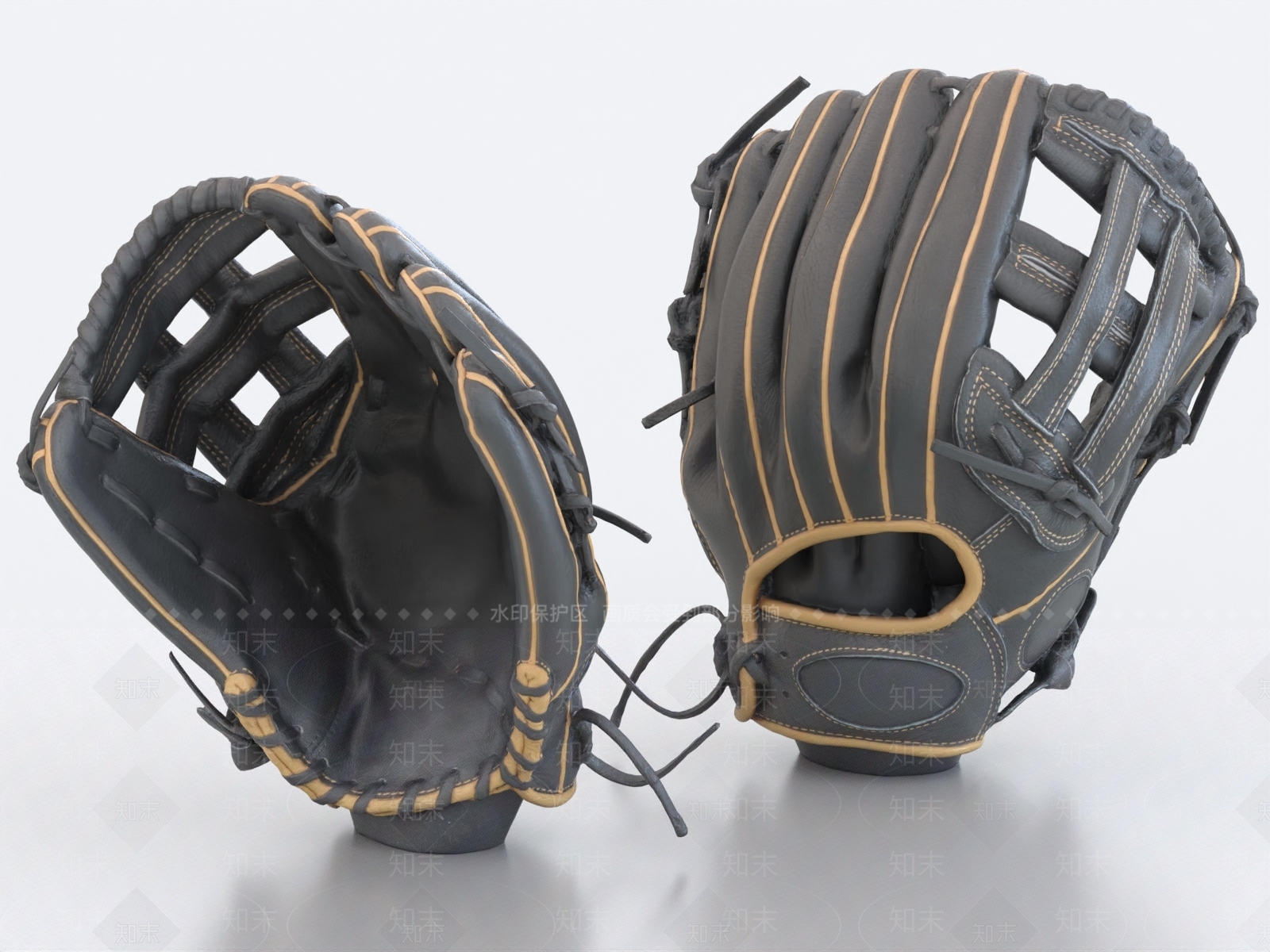 现代棒球手套3D模型下载【ID:1159317914】