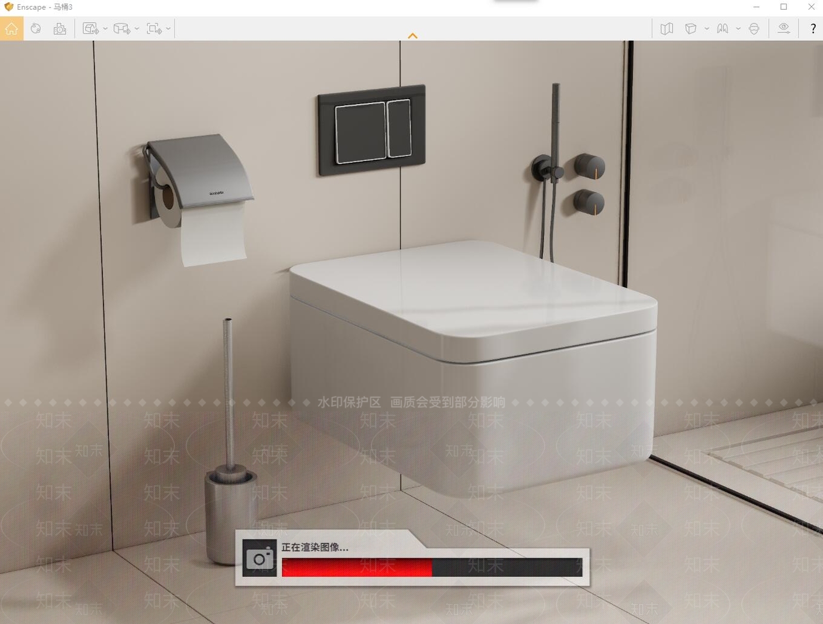 马桶SU模型下载【ID:1159323178】