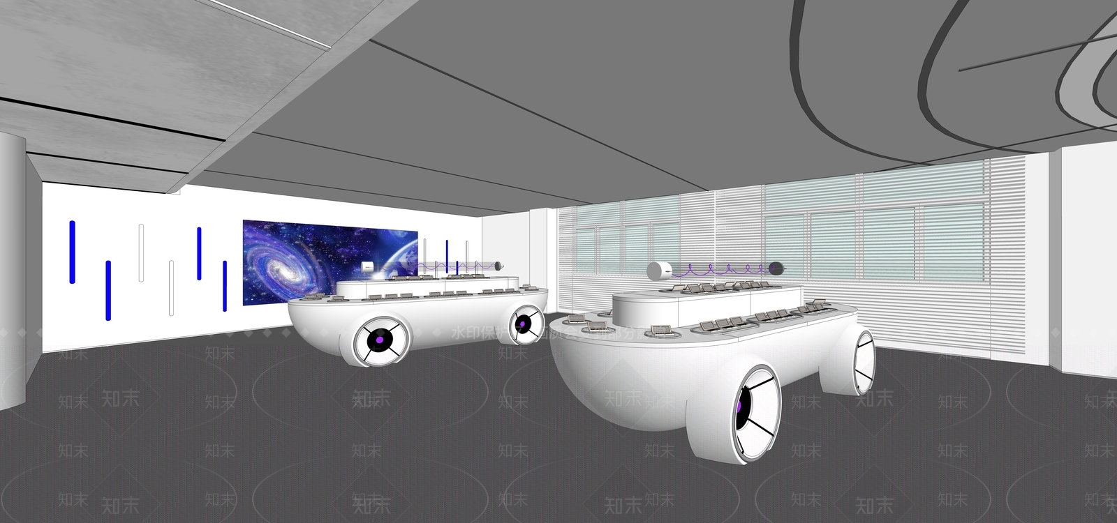 现代太空风格美妆店SU模型下载【ID:1159323352】