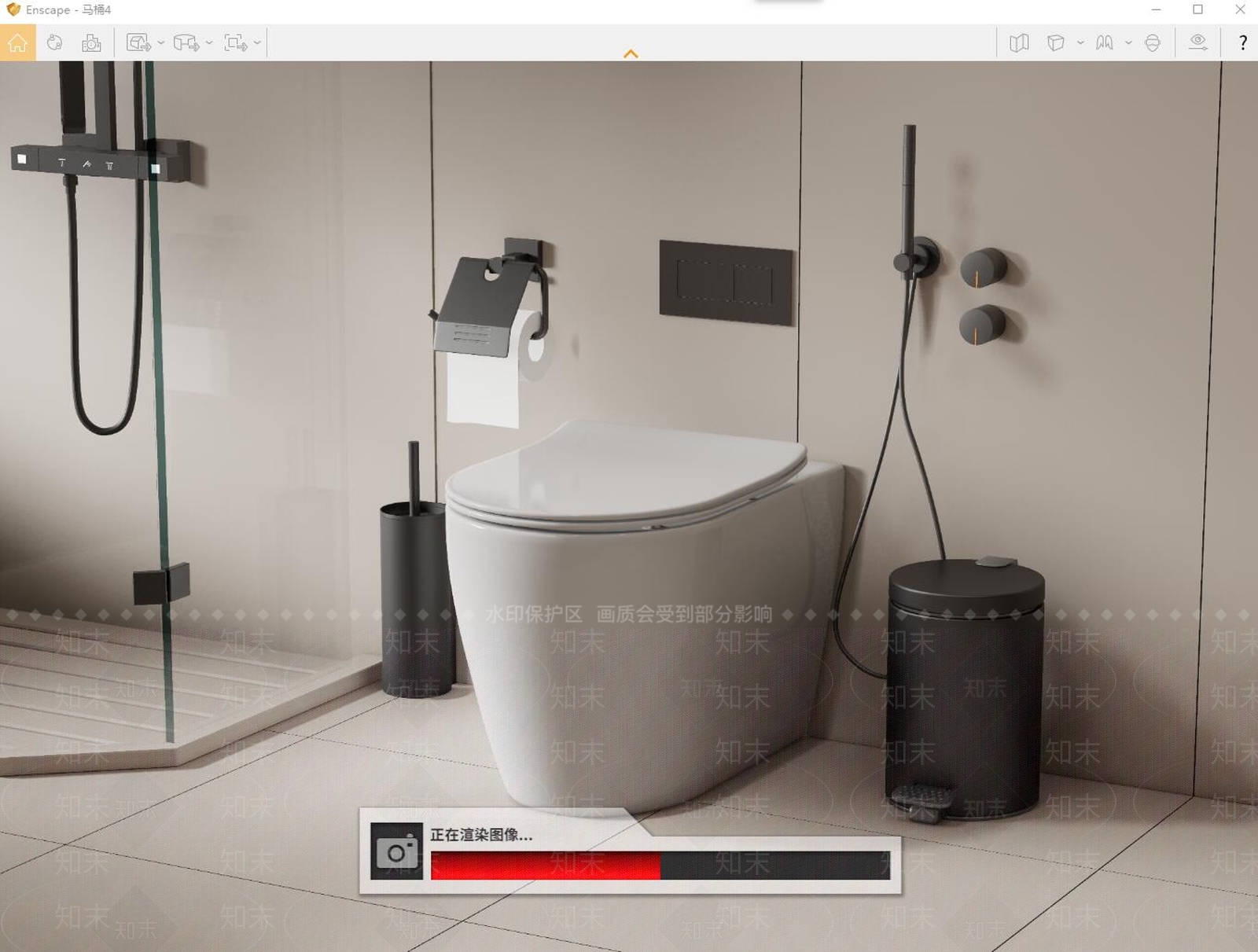 马桶SU模型下载【ID:1159323257】