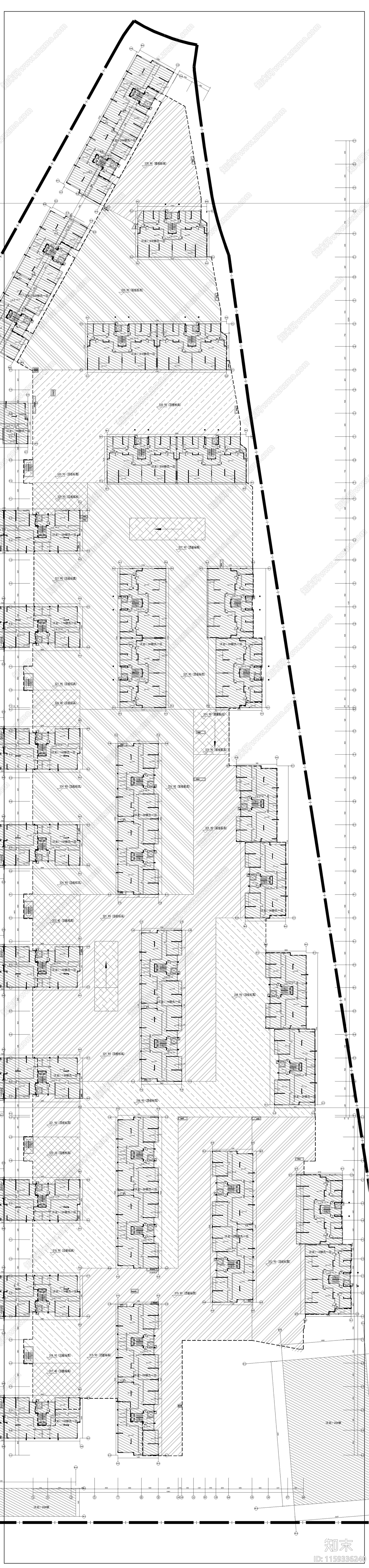 车库地下室平面图cad施工图下载【ID:1159336240】