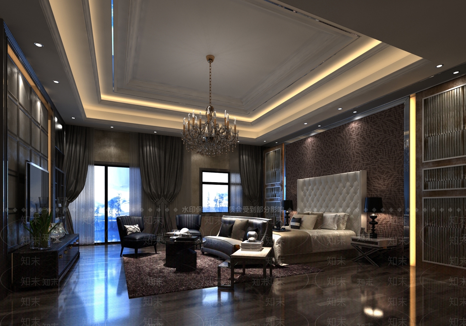 现代影视房103D模型下载【ID:1159338629】