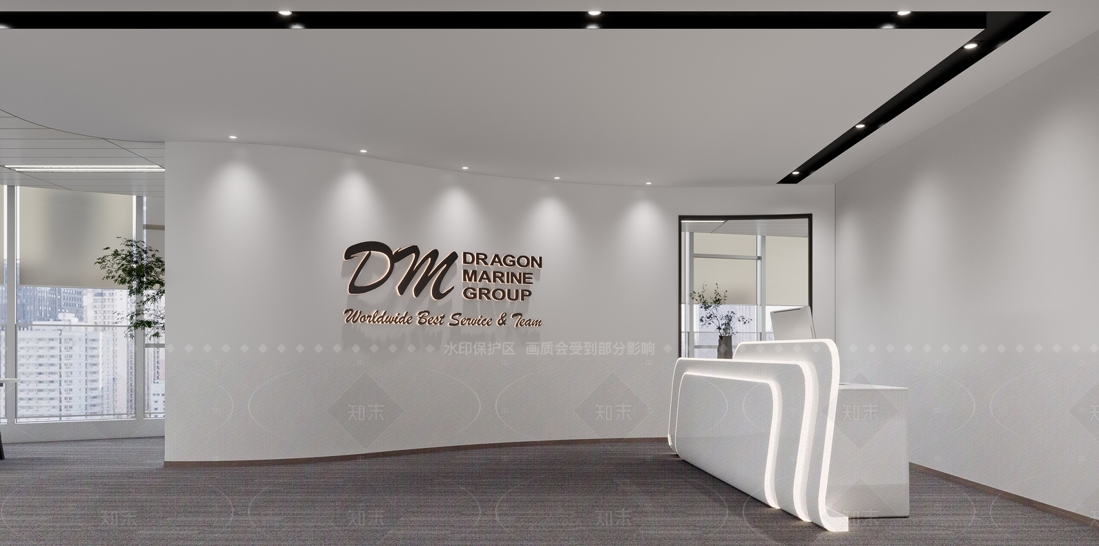 现代办公接待会议室3D模型下载【ID:1159344127】