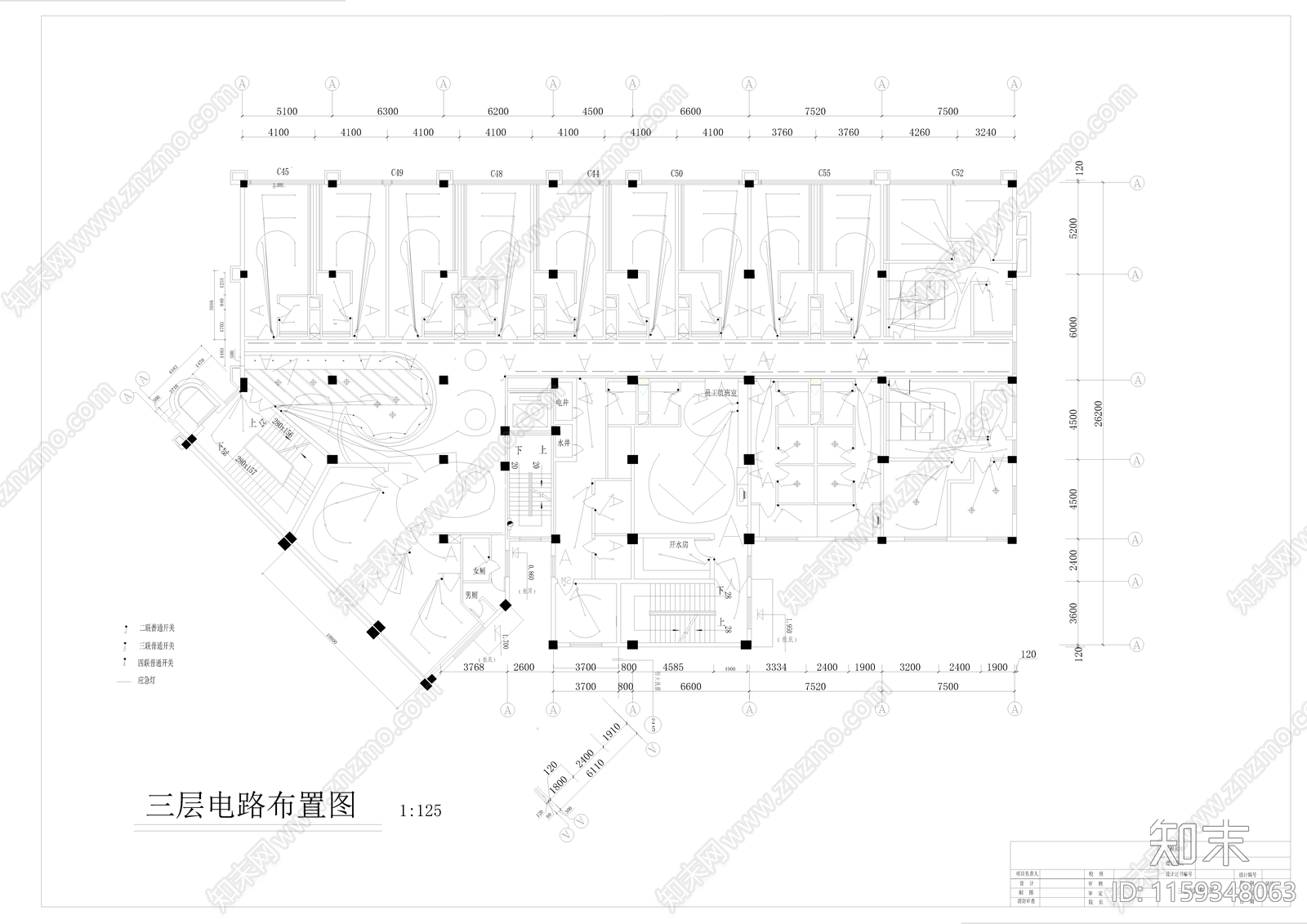 某足浴店cad施工图下载【ID:1159348063】