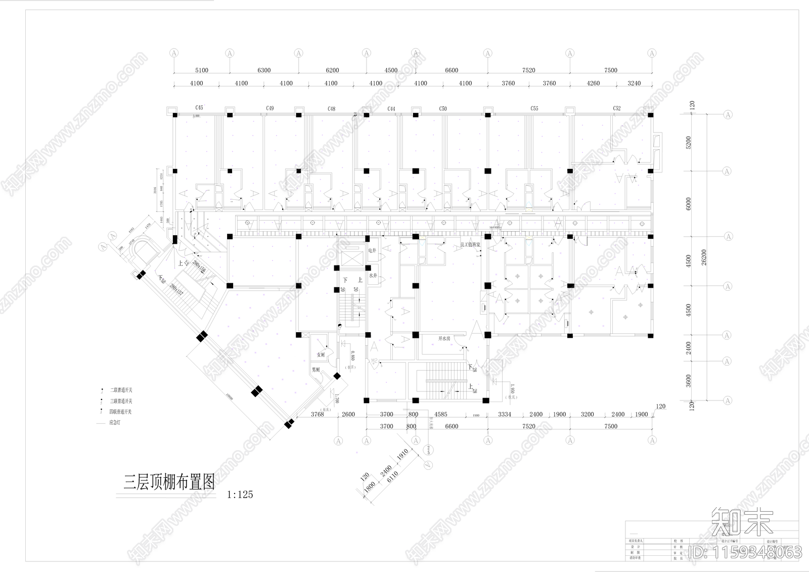 某足浴店cad施工图下载【ID:1159348063】