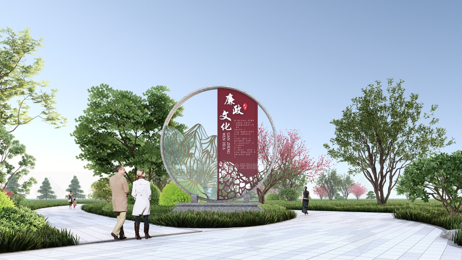 新中式廉政文化小品SU模型下载【ID:1159348794】