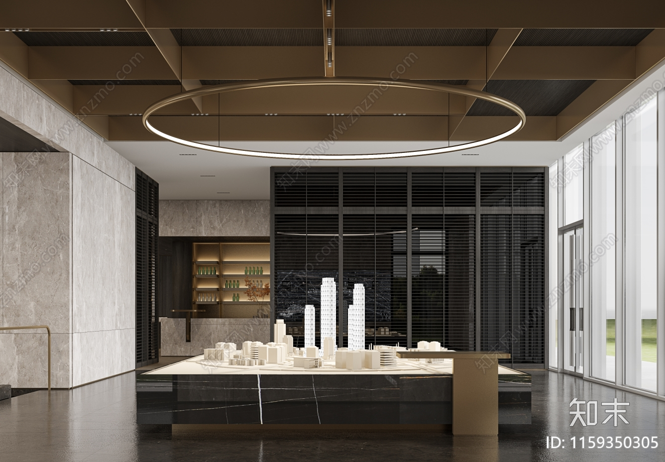 现代售楼处沙盘节点图施工图下载【ID:1159350305】