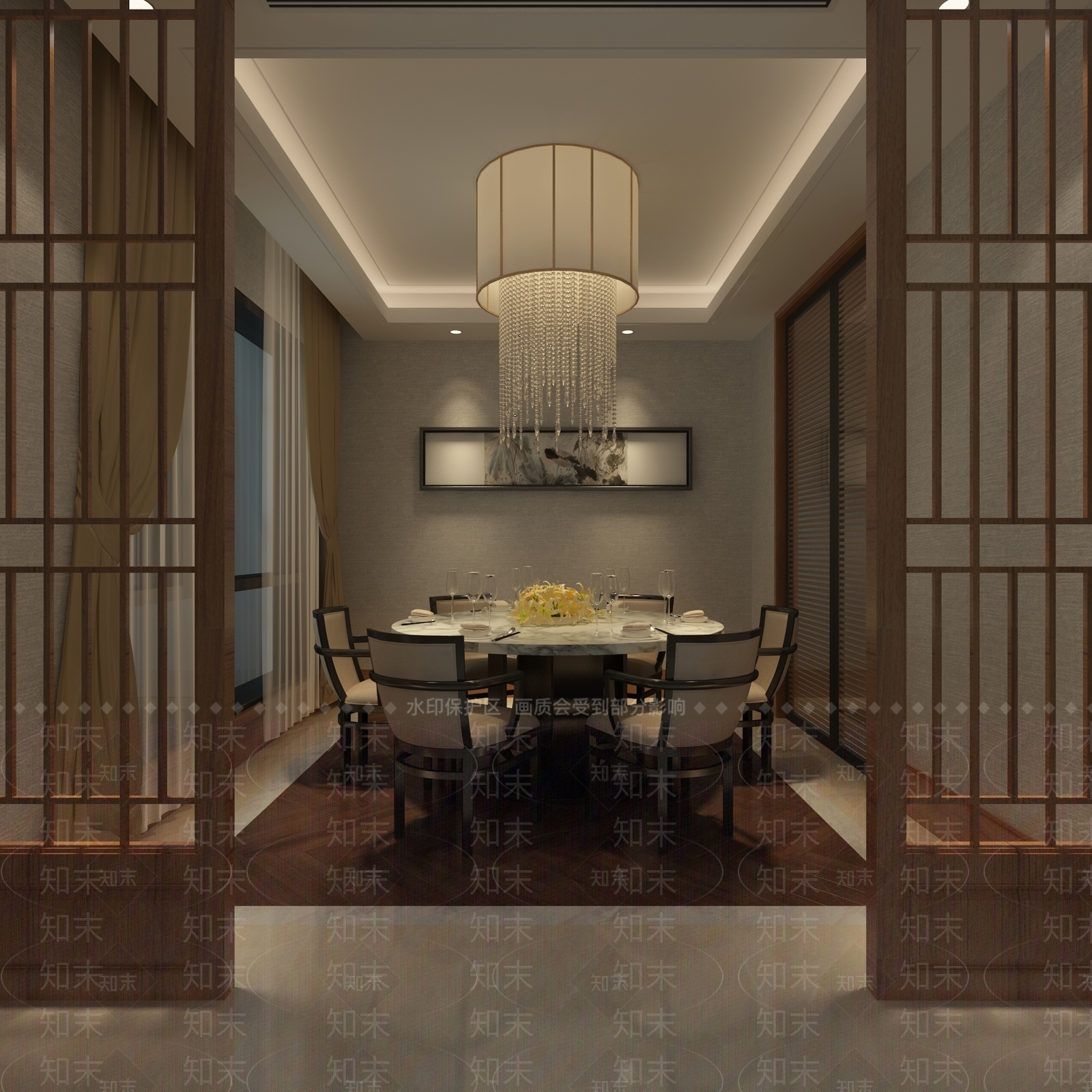 日式餐厅包厢3D模型下载【ID:1159350446】