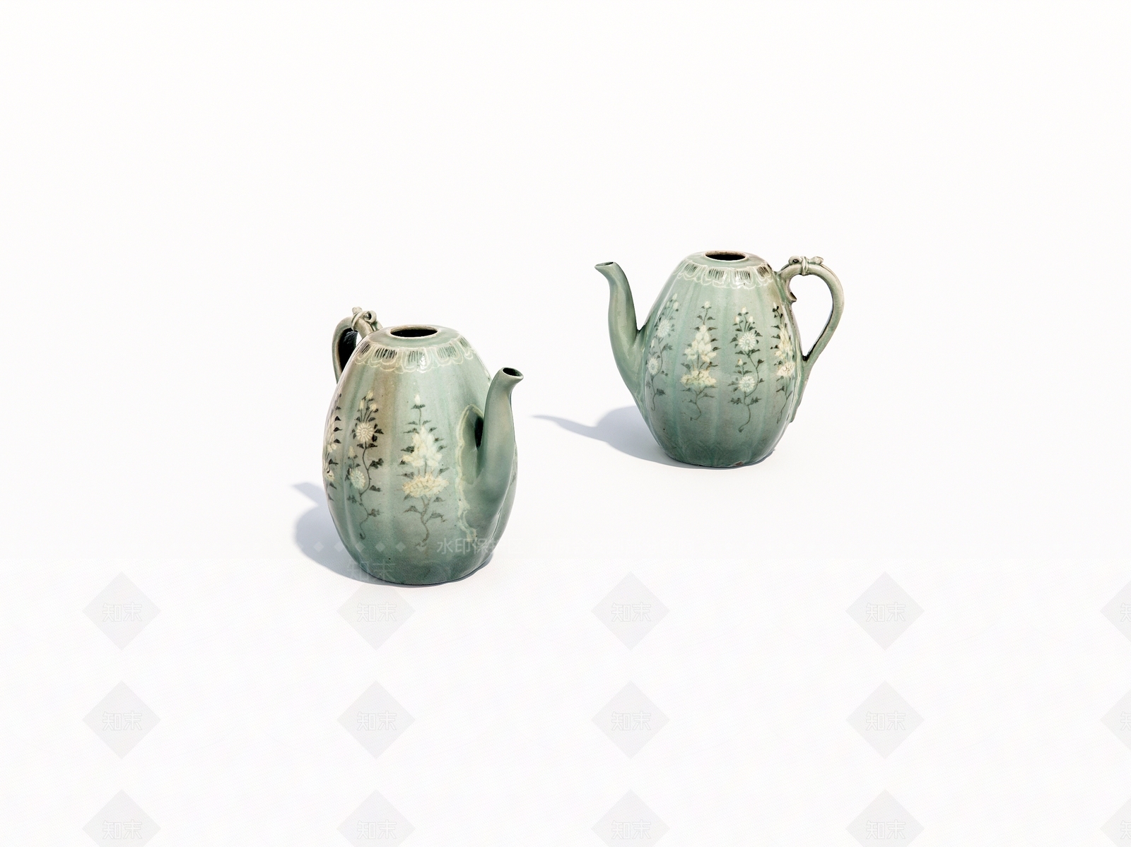 老旧陶瓷茶壶SU模型下载【ID:1159360098】