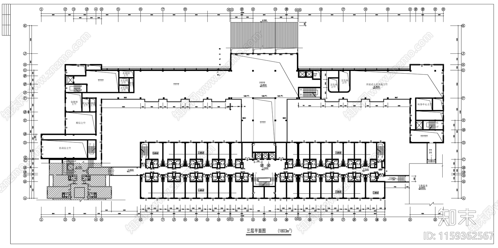 大型酒店建筑设计图cad施工图下载【ID:1159362567】