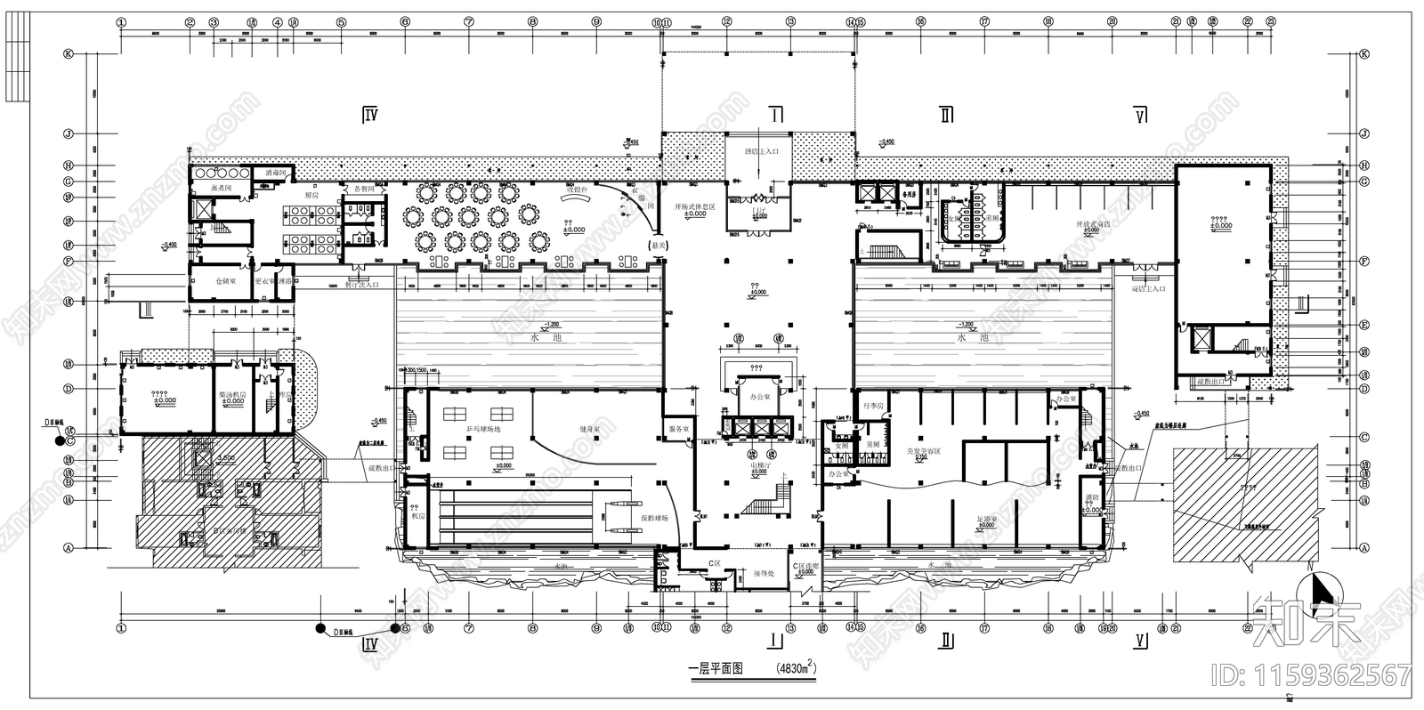 大型酒店建筑设计图cad施工图下载【ID:1159362567】