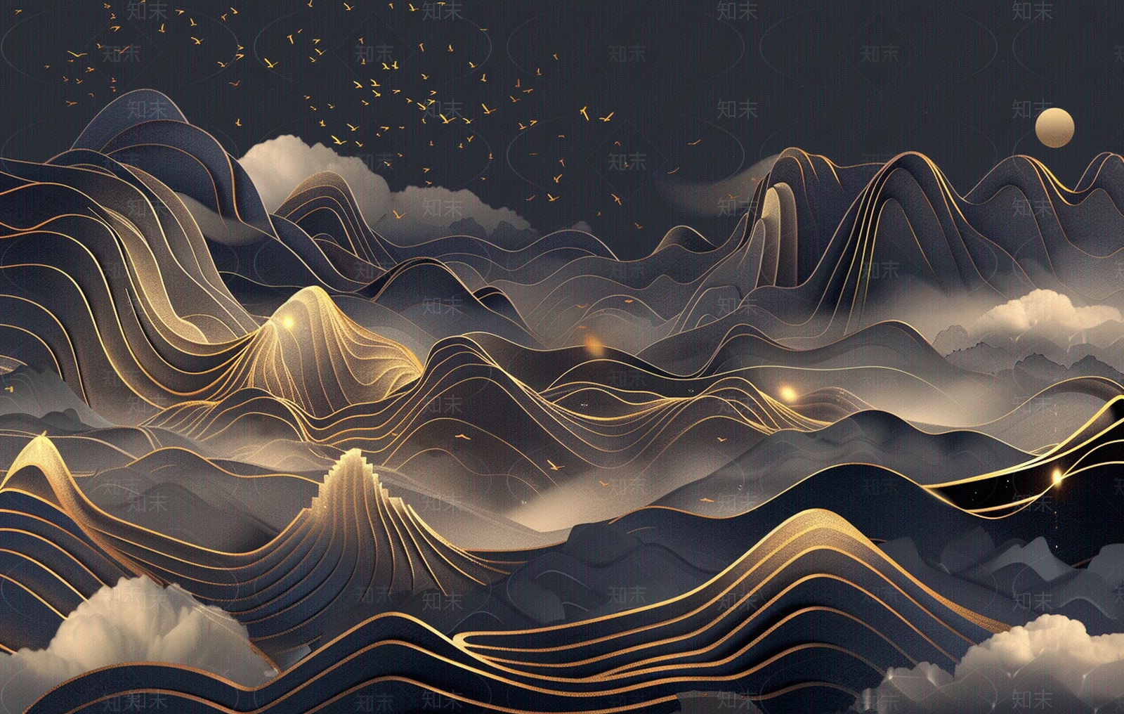 现代风格墙纸墙壁贴图下载【ID:1159363642】