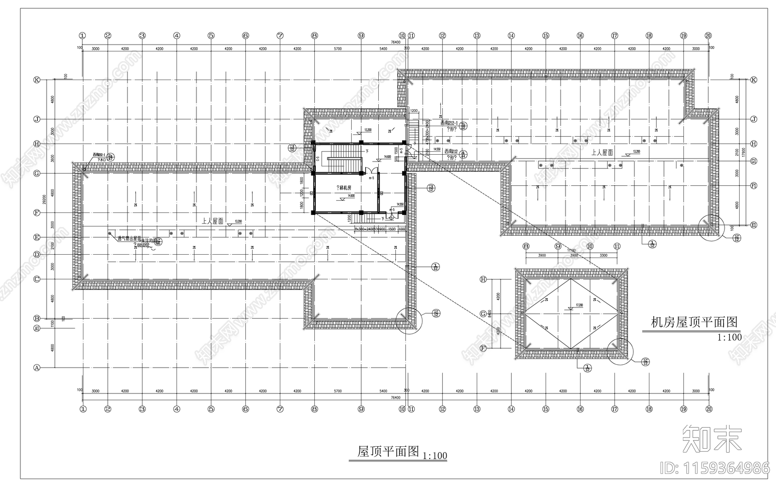 酒店建筑cad施工图下载【ID:1159364986】