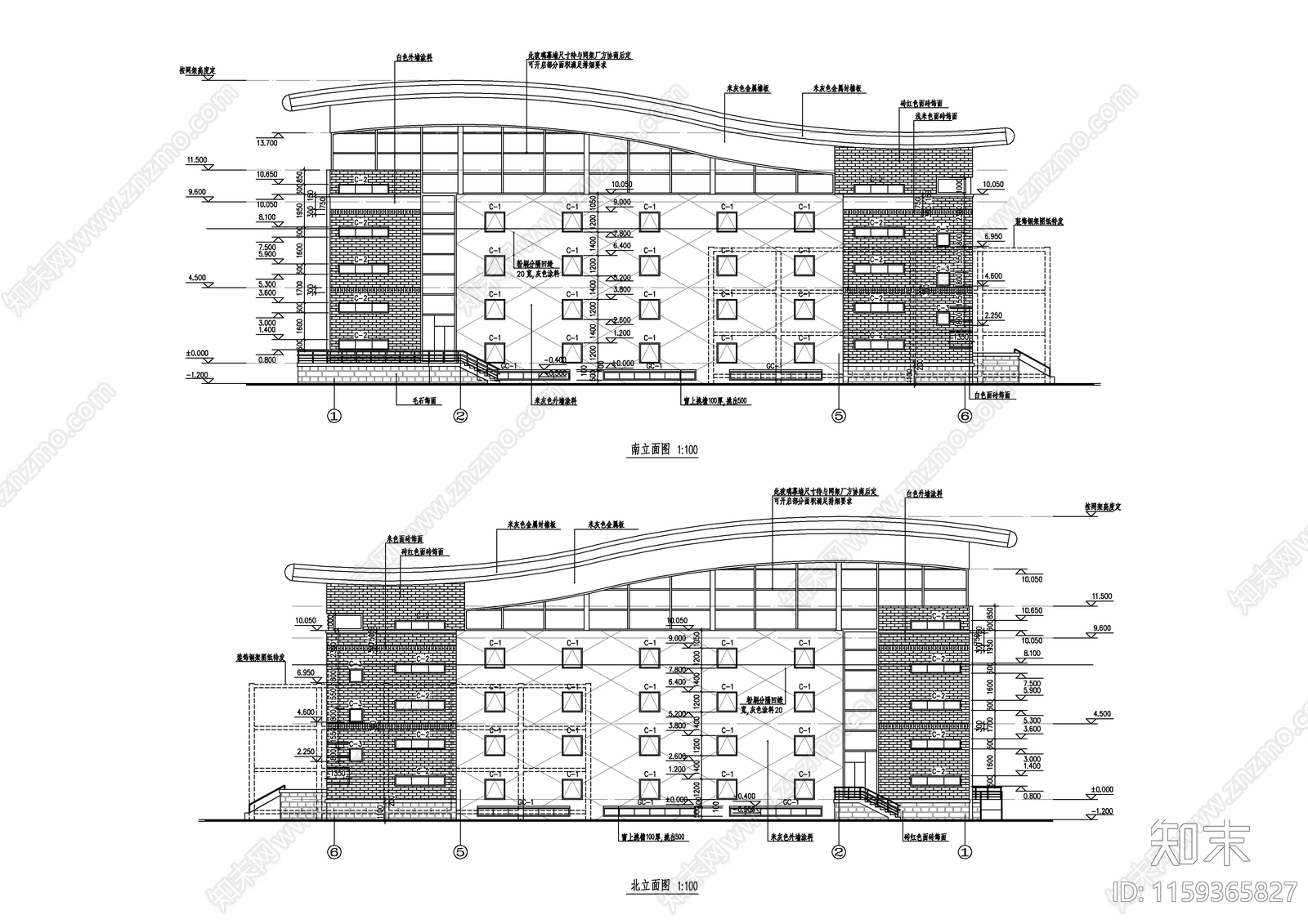 体育馆建筑cad施工图下载【ID:1159365827】