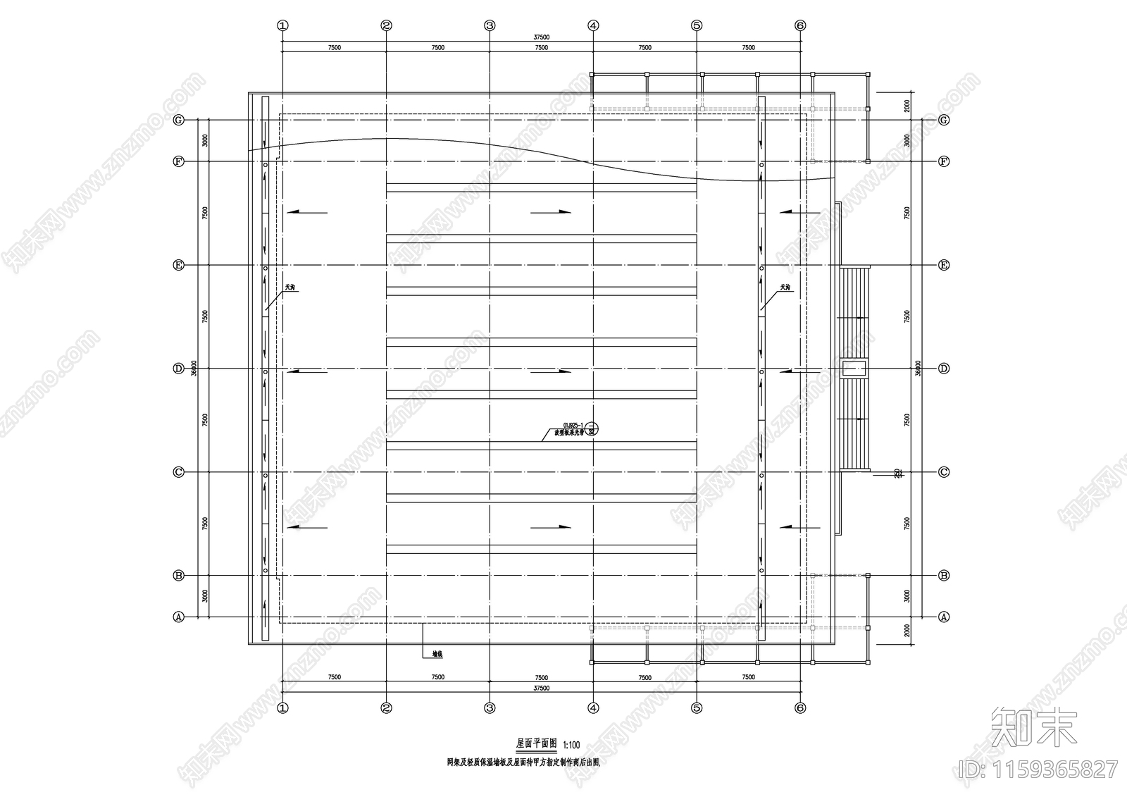 体育馆建筑cad施工图下载【ID:1159365827】