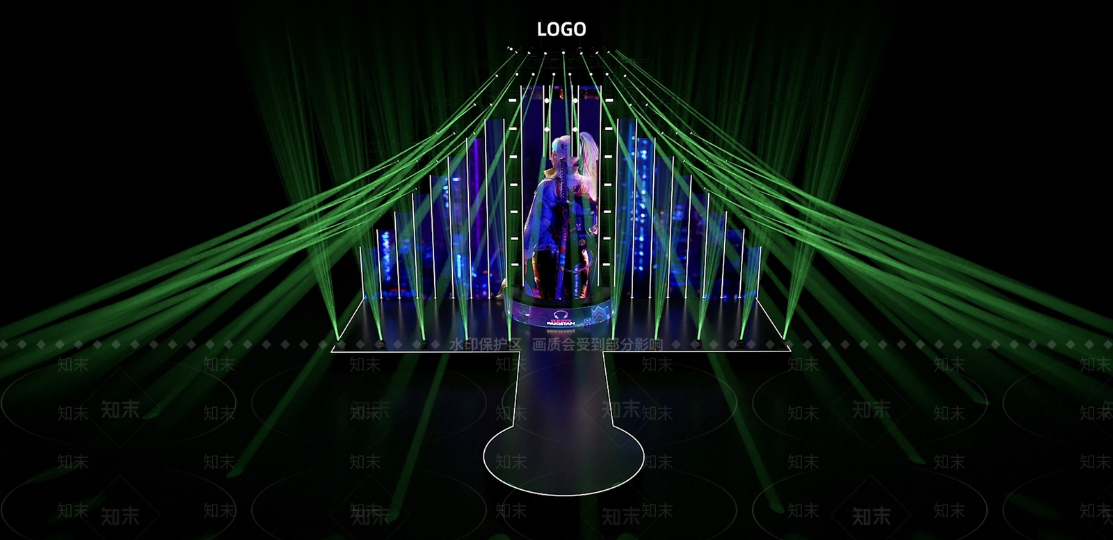 现代电音节舞台3D模型下载【ID:1159373234】