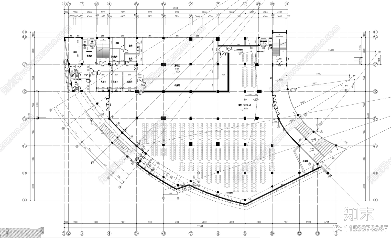 学校建筑cad施工图下载【ID:1159378967】