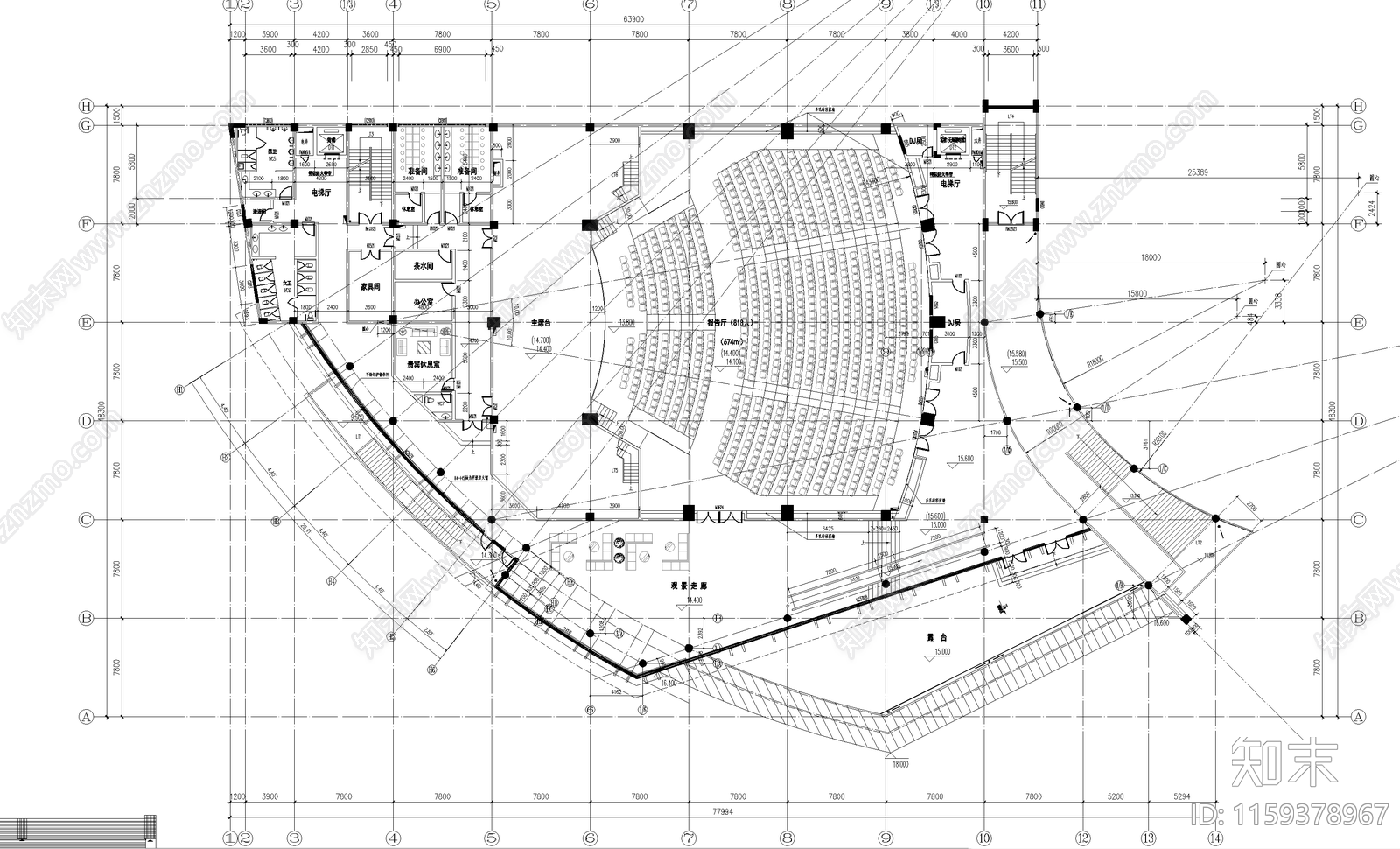 学校建筑cad施工图下载【ID:1159378967】