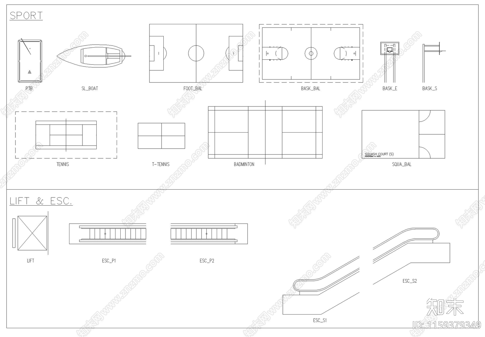 综合家具图库cad施工图下载【ID:1159379349】