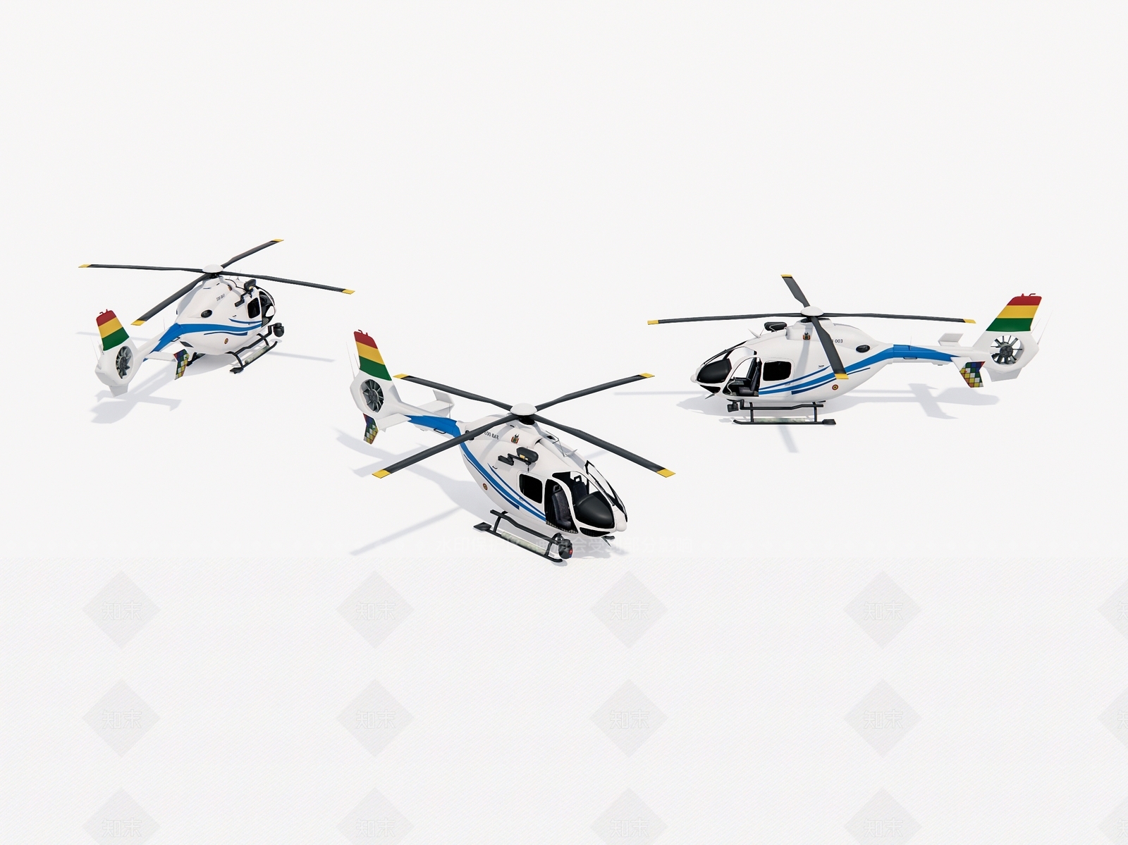 直升飞机3D模型下载【ID:1159389889】