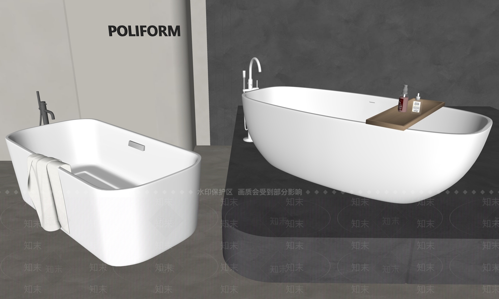 浴缸SU模型下载【ID:1159391478】