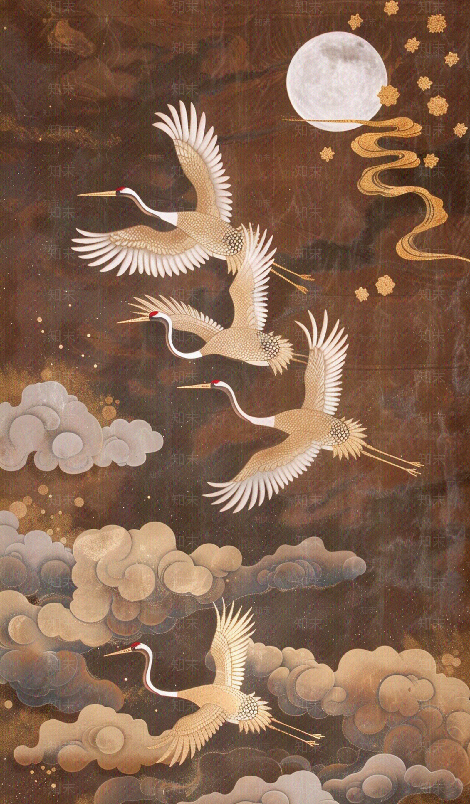 中式风格图案墙纸壁纸贴图下载【ID:1159395086】